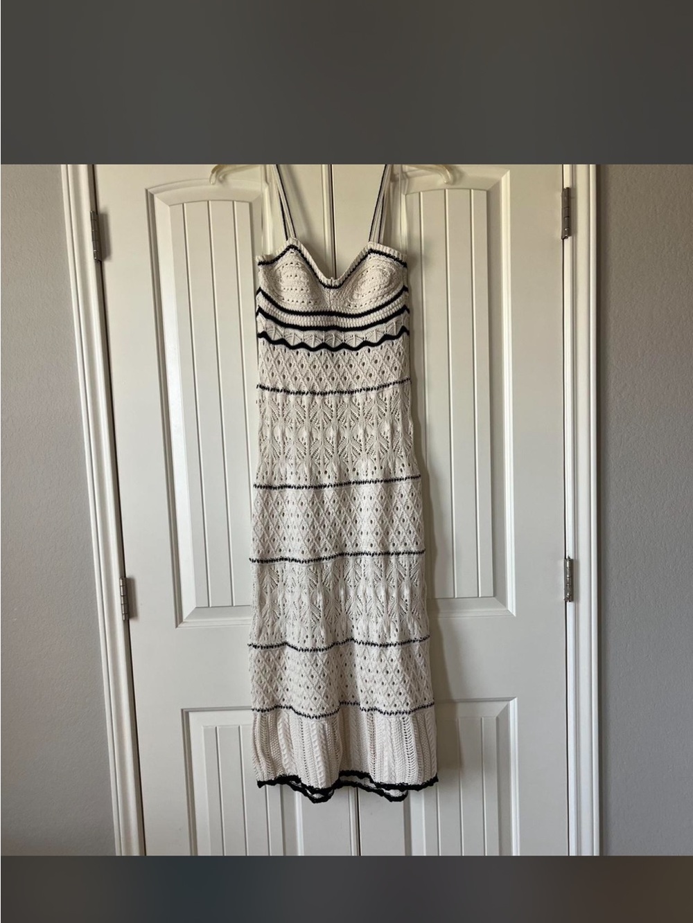 Zara Cream Crochet Tank Dress perfect for summer!!!